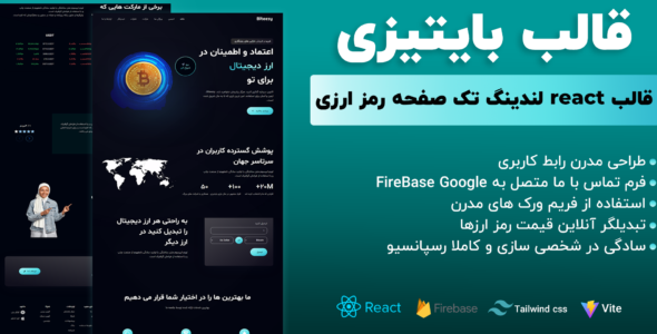 قالب لندینگ تک صفحه ای بایتیزی، Biteezy - قالب قالب لندینگ HTML