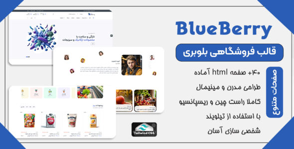 قالب HTML فروشگاهی بلوبری، Blubery - قالب قالب فروشگاهی HTML