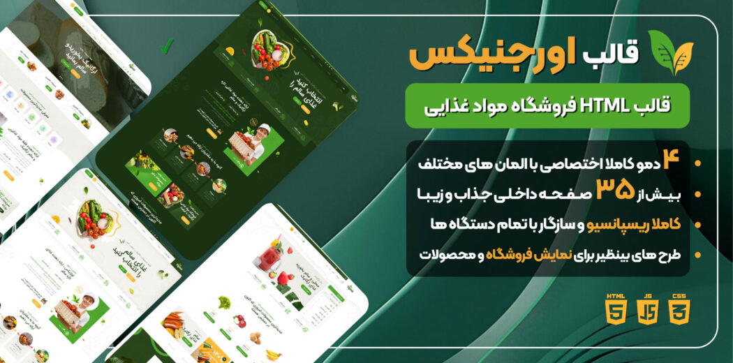 قالب HTML فروشگاهی اوجنیکس، Ogenix