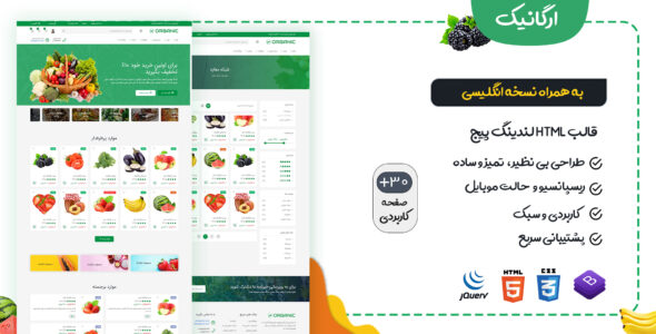 قالب Organic، قالب HTML فروشگاهی ارگانیک - قالب قالب فروشگاهی HTML